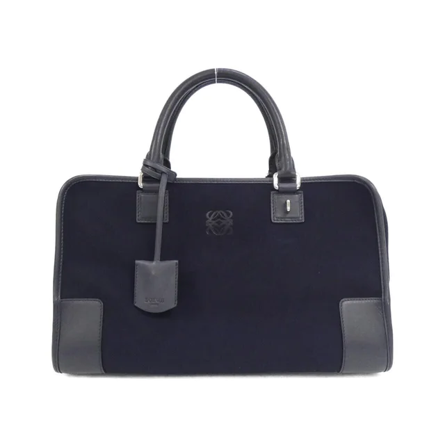 Loewe Amazona Bag in NAVY / SILVER metal fittings Suede / Calf from KOMEHYO