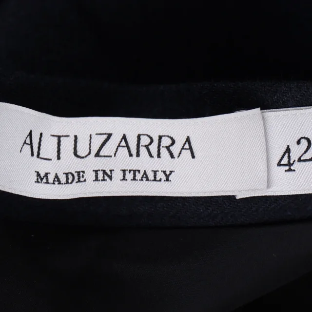 Altuzarra Side-Slit Midi Pencil Skirt in Navy Blue Wool in Blue, photo 5 of 6 from ShopSimon