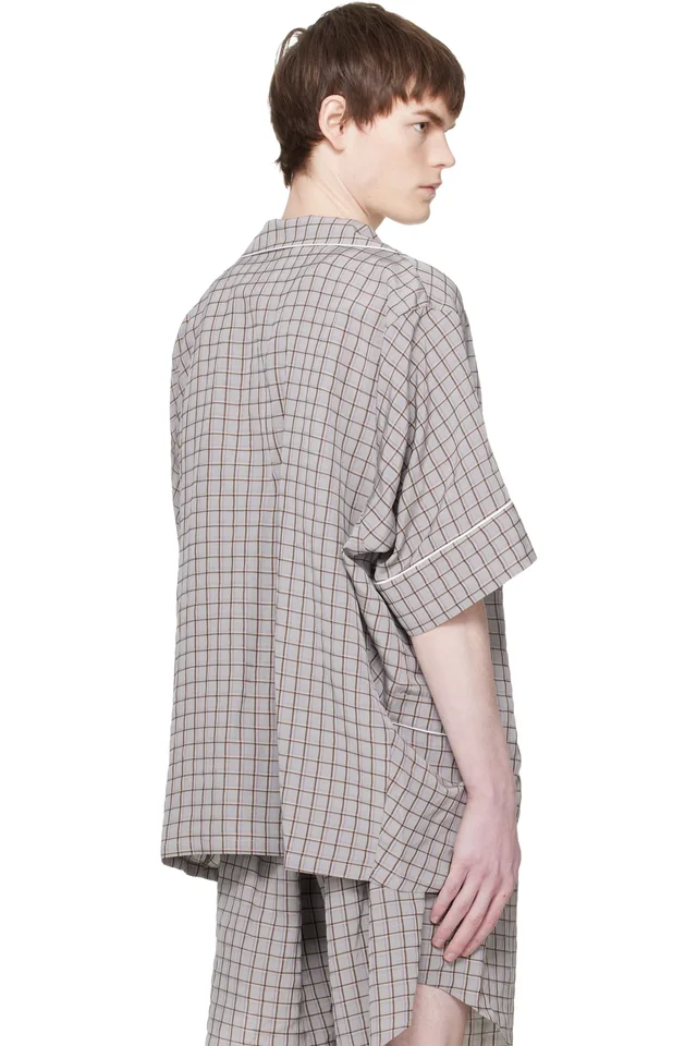 Hed Mayner Gray & Brown SS Shirt, photo 3 of 4 from SSENSE
