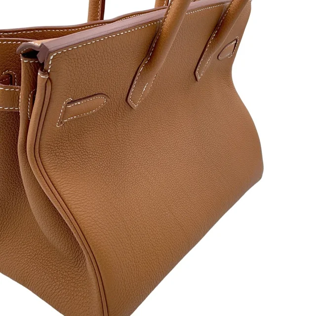 Hermès Birkin Gold Togo Leather Size 30 in Gold Togo leather from GALLERY RARE, photo 10 of 16