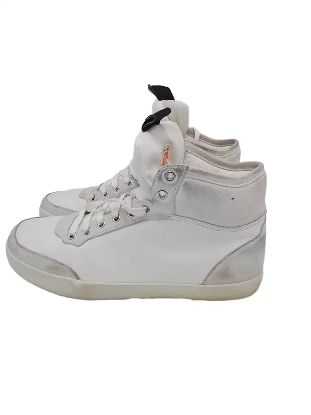 Dolce & Gabbana Vintage Two Tone Leather and Suede High Top Sneakers Size 7 in Multi-coloured Suede from Oxfam Online Shop