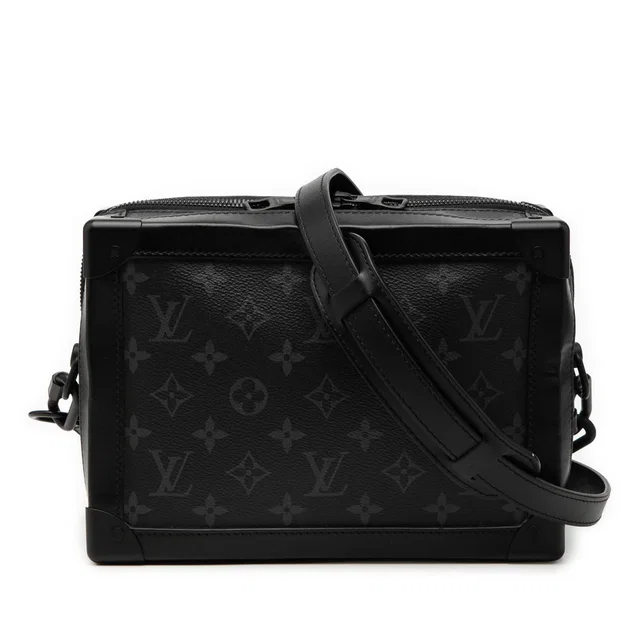 Black Louis Vuitton Monogram Eclipse Soft Trunk Crossbody Bag in Black Coated canvas from Designer Revival