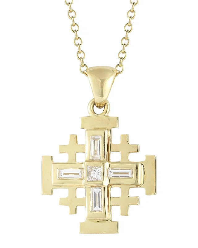 I. Reiss 14K 1.33 ct. tw. Diamond Jerusalem Cross Necklace, image 1 of 1 from Rue La La