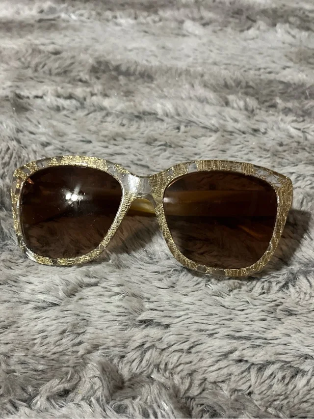 Dolce & Gabbana Dg4226 Lace Cat Eye Sunglasses Gold Brown in gold|brown|red from Poshmark