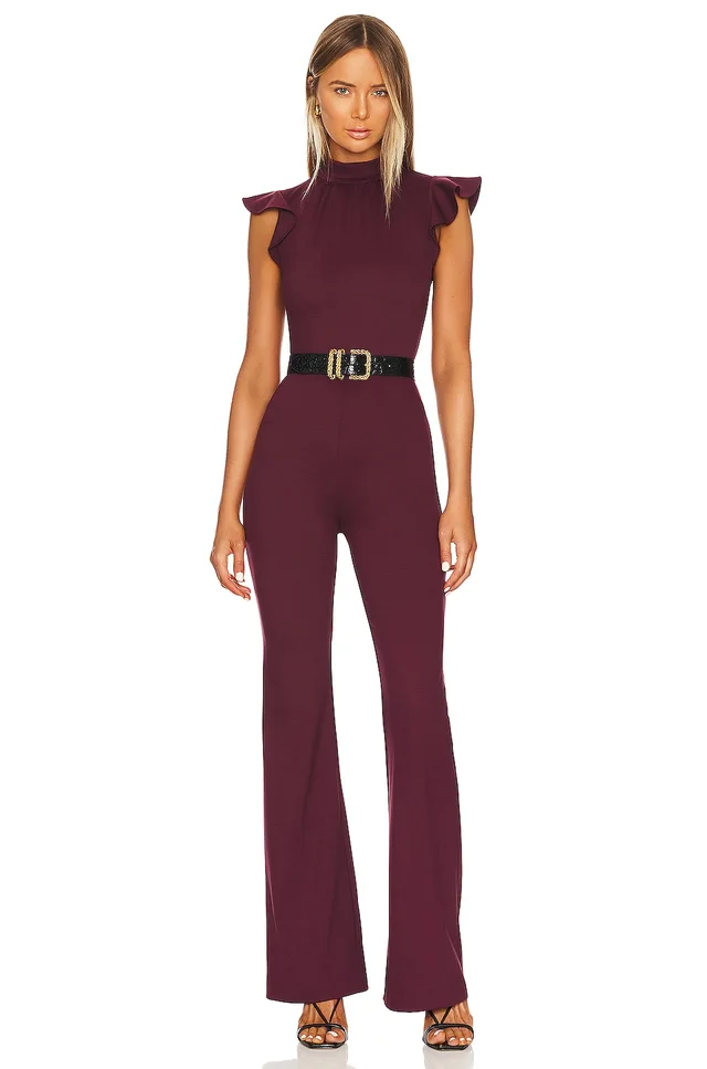 Amanda Uprichard x REVOLVE Davina Jumpsuit in Merlot, photo 4 of 4 from REVOLVE (Canada)