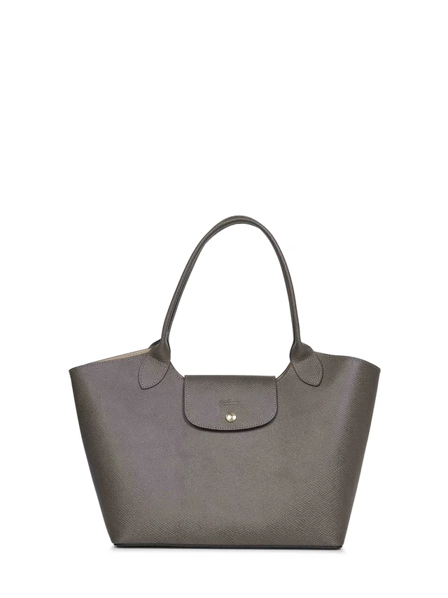 Longchamp Shoulder Bag — Gray Calf Leather in Grey Calfskin from HEWI