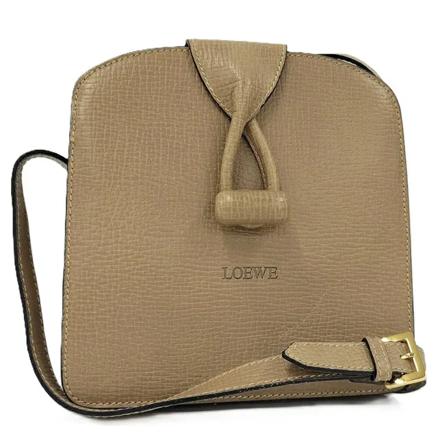 Loewe Shoulder Bag Leather Beige in Beige Leather from The Reluxe