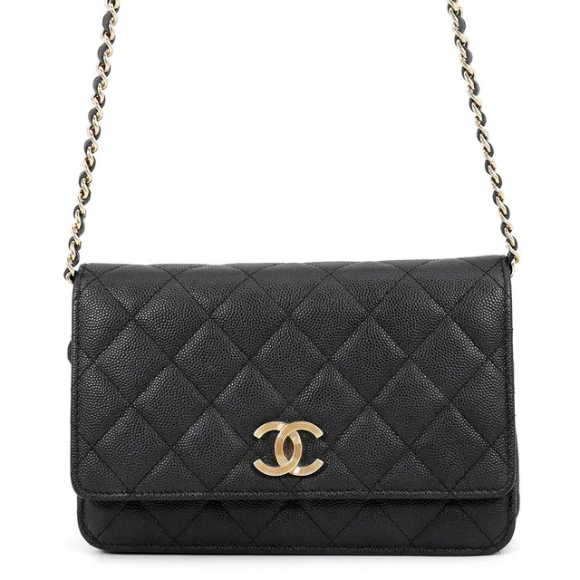 Chanel Matelasse Chain wallet BlackAP3127 Caviar Leather in Caviar leather from GALLERY RARE