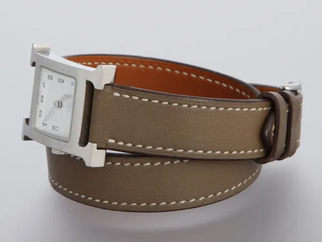 Hermès Small H Heure Double Tour Watch in Swift leather from Ann's Fabulous Finds, photo 4 of 6