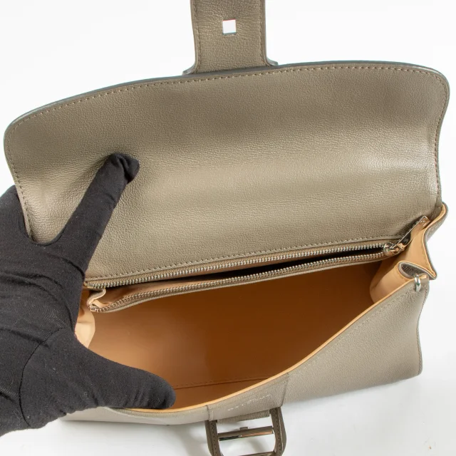 Delvaux Smoke Rodeo Calf Camaieux Brillant East West Mini Bag in Calfskin from Labellov, photo 6 of 9