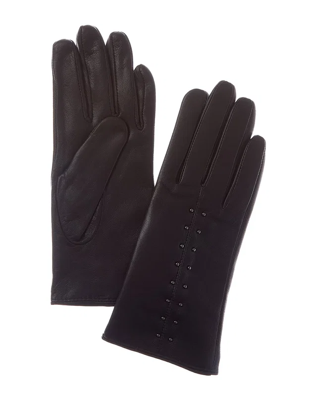 Sofia Cashmere sofiacashmere Cashmere-Lined Nappa Leather Gloves, image 1 of 1 from Rue La La