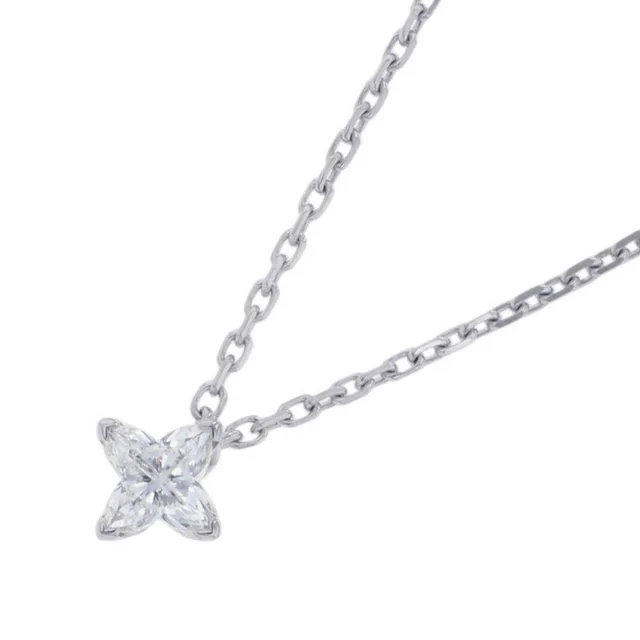 Necklace LV Diamond Pendant Star Total 18K White Gold in White from The Reluxe