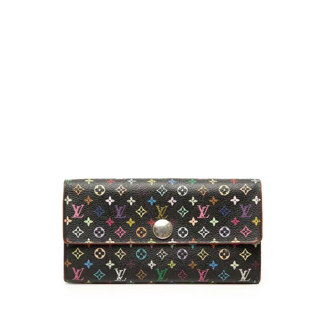 Black Louis Vuitton Monogram Multicolore Sarah Wallet Long Wallets in Black Canvas from Designer Revival
