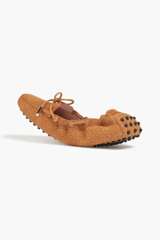 Tod's Heaven Lacetto Embossed Suede Loafers, photo 3 of 4 from THE OUTNET