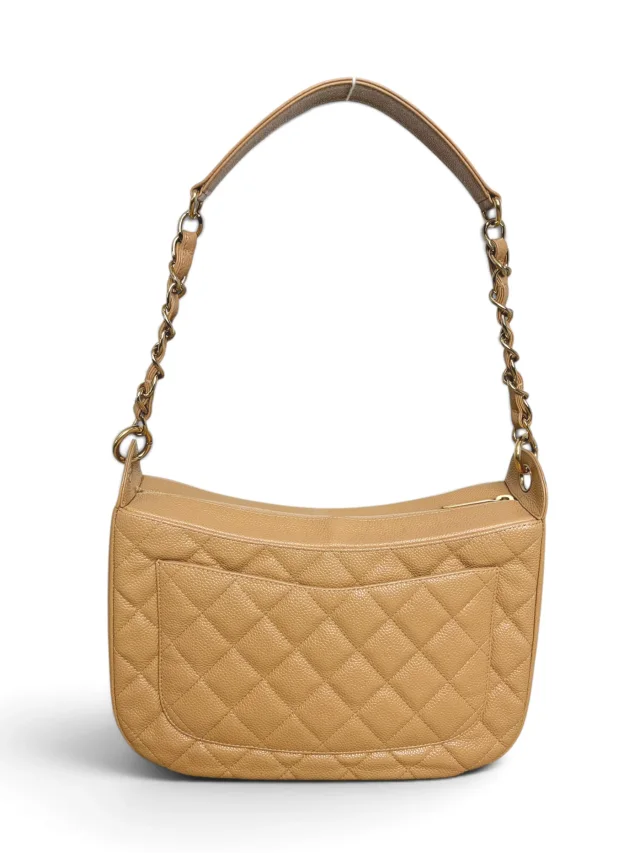 Chanel Vintage Beige Caviar Timeless CC Shoulder Bag in Beige Caviar leather from Season 2 Consign, photo 3 of 9