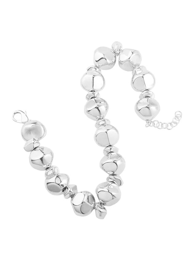 FEDERICA TOSI Necklace LACE MIX STONE with silver details and stones, metallic, women, photo 2 of 6 from Gaudenzi Boutique