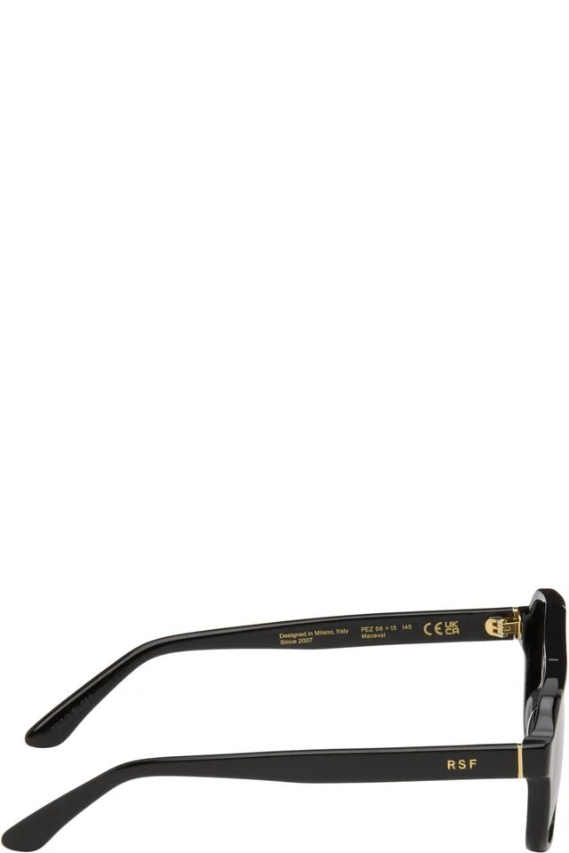 RETROSUPERFUTURE Black Maneval Sunglasses, photo 2 of 4 from SSENSE