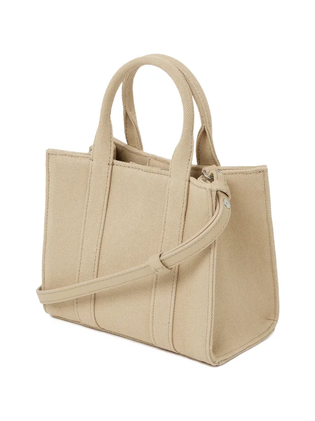 Karl Lagerfeld mini Rue St-Guillaume square tote bag in Neutrals, photo 3 of 5 from FARFETCH