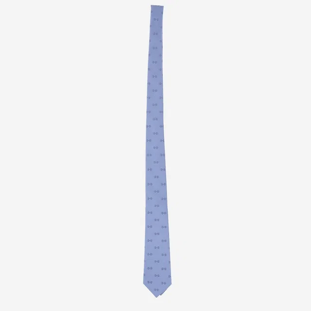 Gucci Morsetto Jacquard Silk Necktie — Blue Neckties in Blue Silk from HEWI
