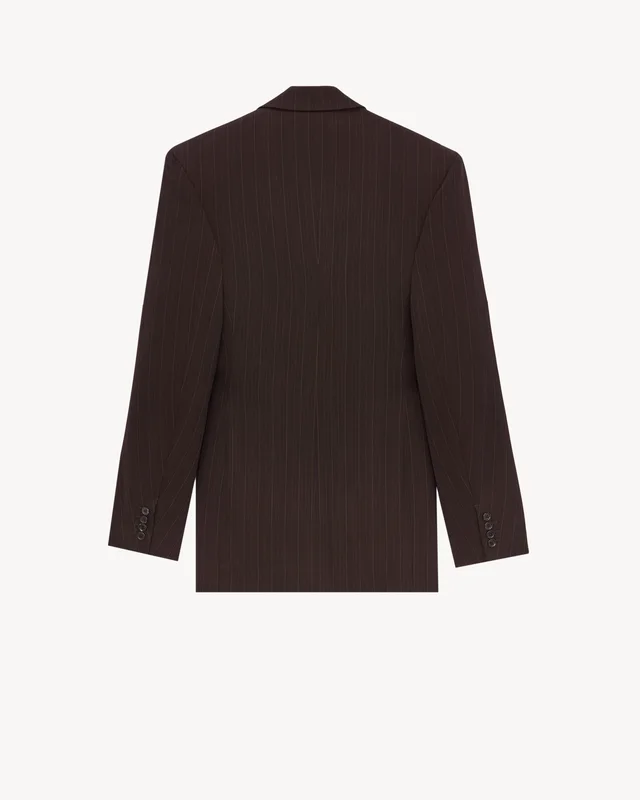 Saint Laurent Single-Breasted Striped Jacket, photo 2 of 5 from SENSER