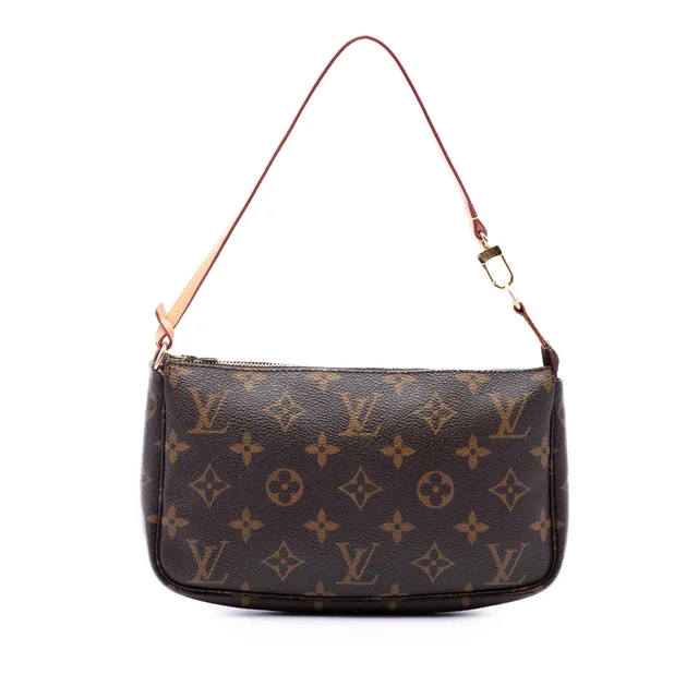 Brown Louis Vuitton Monogram Pochette Accessoires Shoulder Bag in Brown Coated canvas from Designer Revival, photo 1 of 1