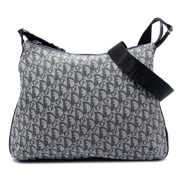 Blue Dior Diorissimo Trotter Canvas Crossbody in Blue Canvas from Designer Revival