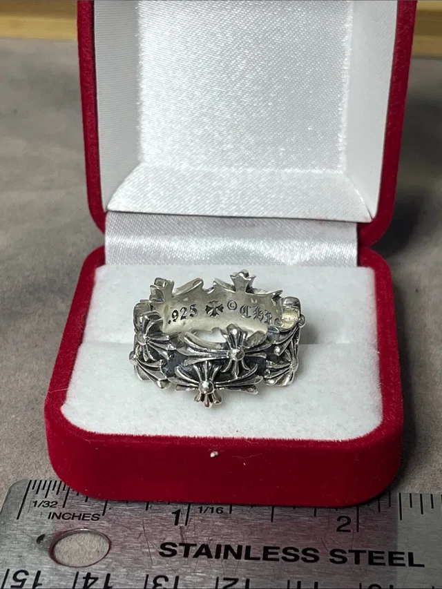 Chrome Hearts Chrome Cross A Sterling Silver Size10. Gently Used 14g in silver|gray from Poshmark, photo 1 of 1