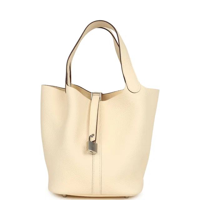 Hermès Picotin Lock 22 Nata Clemence Palladium Hardware in Clemence leather from Madison Avenue Couture