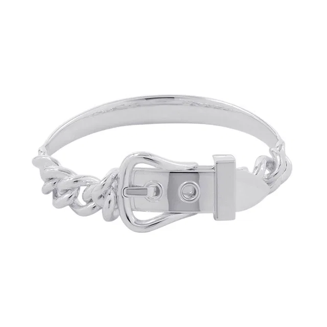 Hermès BoucleSellier Unflexible Bracelet Size GM/17 SV925 from GALLERY RARE
