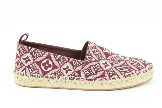 Louis Vuitton Sz 39.5 Burgundy Since 1854 Starboard Flat Espadrille in Burgundy from Bagriculture