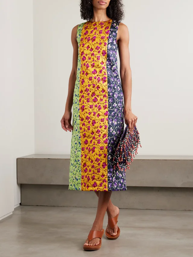LA DOUBLEJ Paneled embroidered cloque maxi dress, photo 2 of 2 from NET-A-PORTER (Canada)