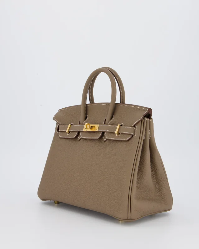 Hermès Birkin 25 Retourne Bag in Taupe Togo leather from Sellier, photo 10 of 22