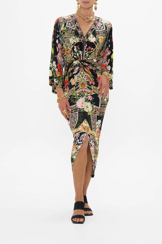 Camilla eBoutique LONG SPLIT FRONT TWIST DRESS ADORNED IN ALEXANDRIA from CAMILLA, photo 1 of 1