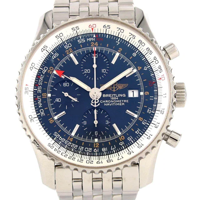 Breitling Navitimer World Stainless Steel Watch from LuxUness
