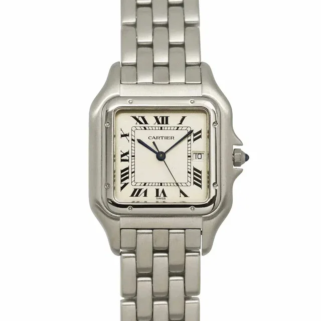 Cartier Panthere LM W25032P5 Quartz Cream Dial Mens Watch in White from Luxury Promise