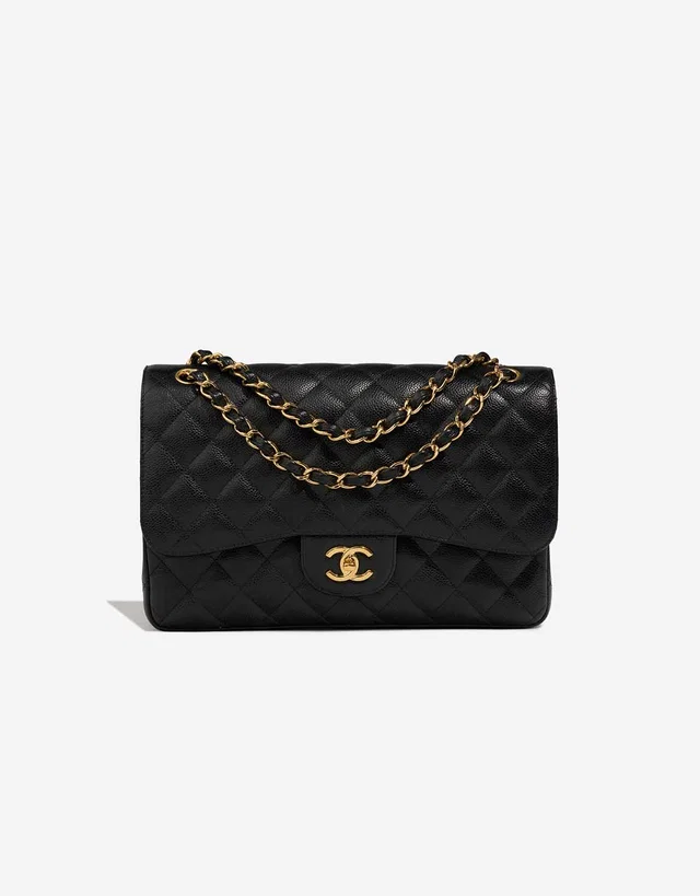 Chanel Timeless Jumbo Caviar Black in Black Caviar leather from SACLÀB