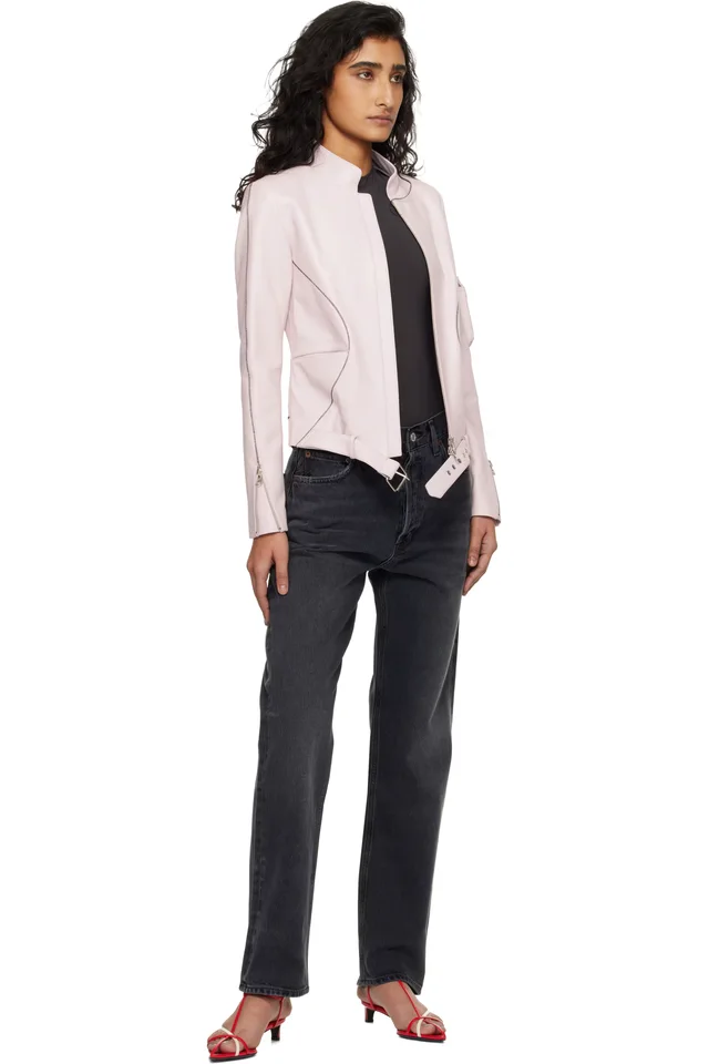 AGOLDE Black 90's Pinch Waist High Rise Straight Jeans, photo 4 of 4 from SSENSE