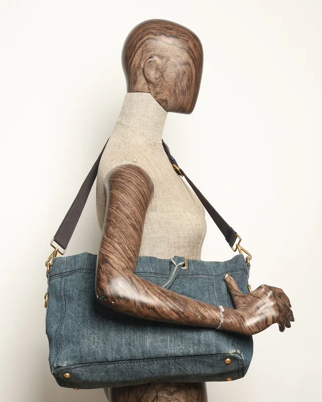 Prada Denim Canapa Tote Bag in Denim from A Retro Tale, photo 7 of 7