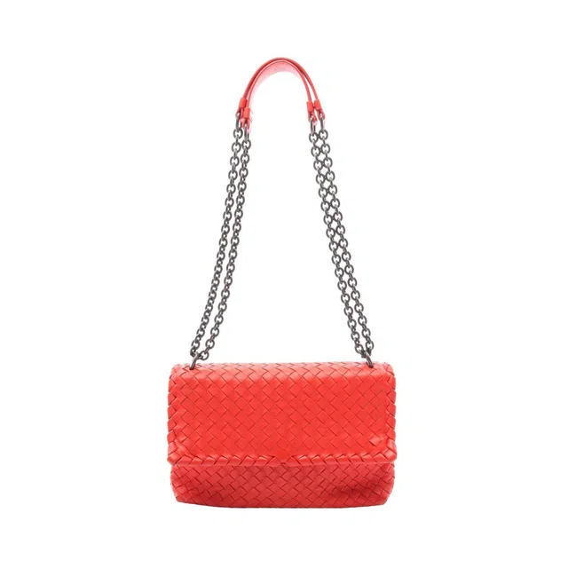 Bottega Veneta Small Olimpia Leather Shoulder Bag in Leather from LuxUness