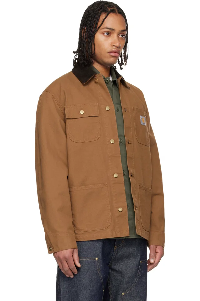 Carhartt Work In Progress Tan Michigan Jacket, photo 2 of 4 from SSENSE
