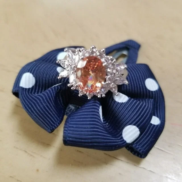 18k Swarovski Element Oval Flower Women's Ring Size 6 in gray|silver|orange from Poshmark