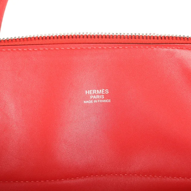 Hermès Bolide 31 Rouge Pivoine Clemence Palladium Hardware in Red Clemence leather from Madison Avenue Couture, photo 9 of 9
