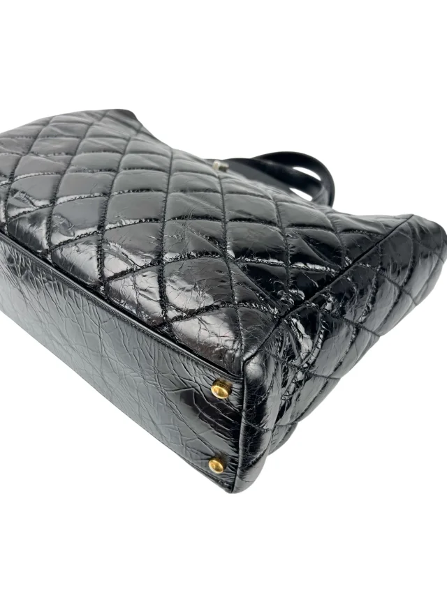 Chanel Glazed Calfskin Reissue Two Way Shopper Tote in Black Calfskin from Season 2 Consign, photo 1 of 1