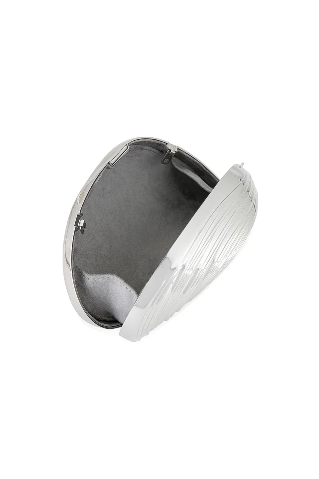 SIMKHAI Bridget Oyster Shell Clutch in Silver, photo 5 of 5 from REVOLVE (Canada)