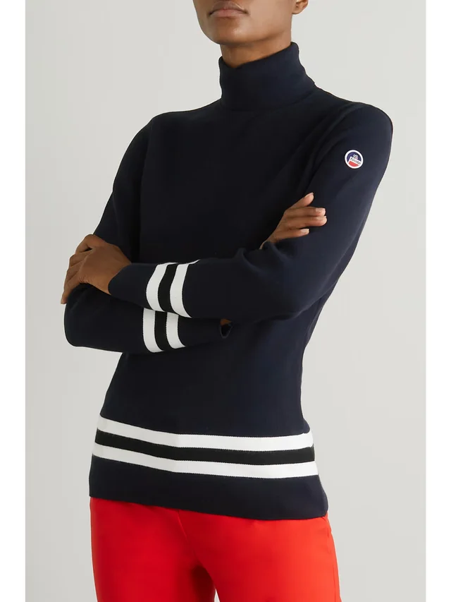FUSALP Judith striped knitted turtleneck sweater in Blue, photo 2 of 2 from NET-A-PORTER (Canada)