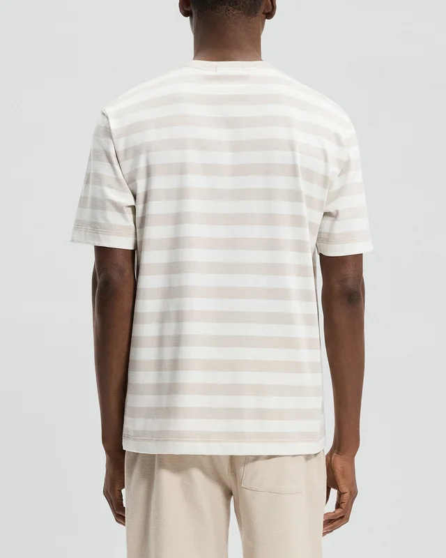 Theory Relaxed Tee in Striped Cotton, photo 4 of 6 from Theory