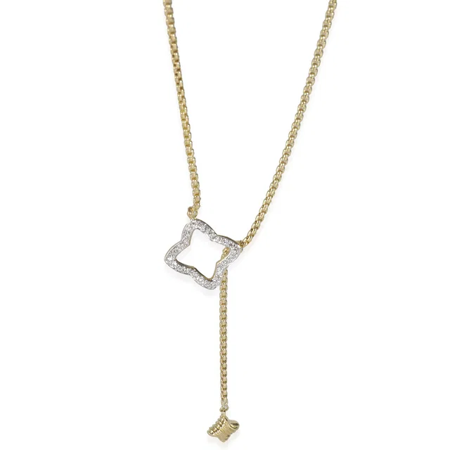Quatrefoil Diamond Lariat Necklace In 18K Yellow Gold 0.25 CTW | David Yurman | Buy at in Yellow from Truefacet