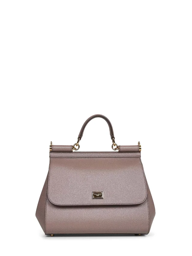 Dolce & Gabbana Sicily Top Handle Bag — Beige Calf Leather in Beige Calfskin from HEWI