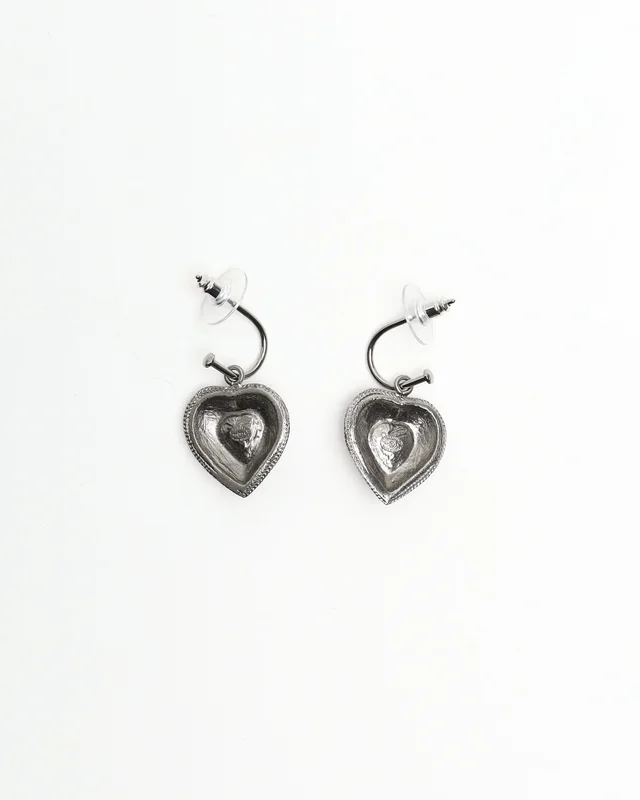 Chanel Coco Mark Dangling Heart Earrings from A Retro Tale, photo 2 of 3