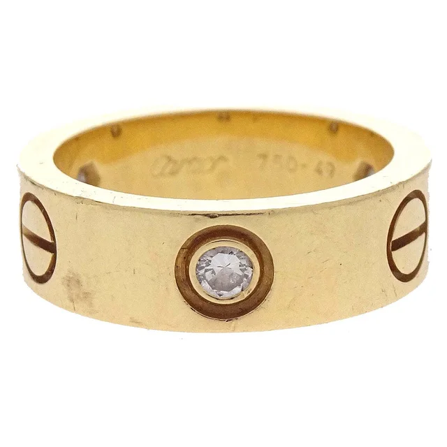 Cartier Love Ring 750 Diamond LO2009 #49 Jewelry from AMORE Vintage Tokyo
